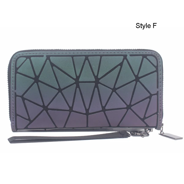 Mode Multi-Kleuren Lichtgevend Geometrische Vierkante Portemonnee 2021 PU Reflecterend Holografisch Dames Tassen