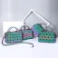 Amazing / Unique Multi-Colors Luminous Geometric Square Handbag Messenger Bag 2021 PU Reflective Holographic Casual Women's Bags