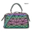 Amazing / Unique Multi-Colors Luminous Geometric Square Handbag Messenger Bag 2021 PU Reflective Holographic Casual Women's Bags
