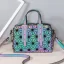Rainbow Multi-Colors Luminous Geometric Square Handbag Messenger Bag 2021 PU Reflective Holographic Casual Women's Bags