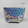 Eye-catching Multi-Colors Geometric Laser Shoulder Bags 2021 PU Reflective Casual Women's Bags