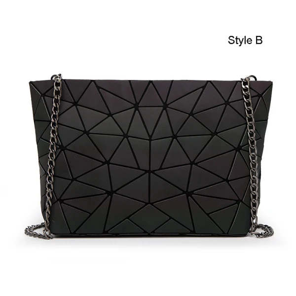 Eye-catching Multi-Colors Geometric Laser Shoulder Bags 2021 PU Reflective Casual Women's Bags