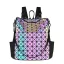 Accrocheuse Multi-Couleurs Lumineux Géométrique Sacs à dos 2021 PU Réfléchissant Holographique Désinvolte Sacs Pour Femmes