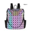 Accrocheuse Multi-Couleurs Lumineux Géométrique Sacs à dos 2021 PU Réfléchissant Holographique Désinvolte Sacs Pour Femmes