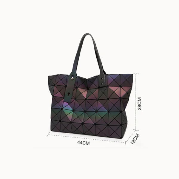 Fashion Multi-Colors Luminous Geometric Shoulder Bags Handbag 2021 PU Reflective Holographic Street Wear Women's Bags
