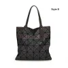 Fashion Multi-Colors Luminous Geometric Shoulder Bags Handbag 2021 PU Reflective Holographic Street Wear Women's Bags