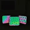 Eye-catching Luminous Geometric Square Makeup Bag 2021 PU Reflective Holographic Women's Bags