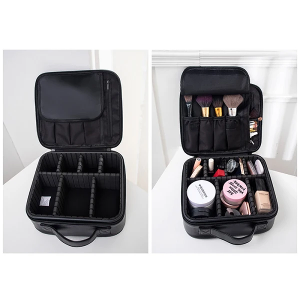 Eye-catching Luminous Geometric Square Makeup Bag 2021 PU Reflective Holographic Women's Bags