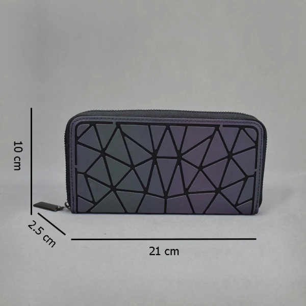 Amazing / Unique Multi-Colors Luminous Geometric Square Wallet 2021 PU Reflective Holographic Casual Women's Bags