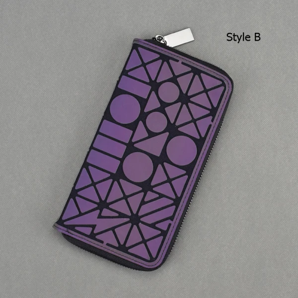 Amazing / Unique Multi-Colors Luminous Geometric Square Wallet 2021 PU Reflective Holographic Casual Women's Bags