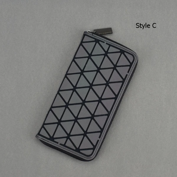 Amazing / Unique Multi-Colors Luminous Geometric Square Wallet 2021 PU Reflective Holographic Casual Women's Bags