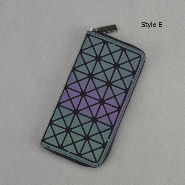 Amazing / Unique Multi-Colors Luminous Geometric Square Wallet 2021 PU Reflective Holographic Casual Women's Bags