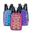 Multi-Colors Luminous Geometric Backpacks 2021 PU Reflective Holographic Casual Women's Bags