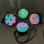 Multi-Colors Luminous Geometric Round Shoulder Bags Messenger Bag 2021 PU Reflective Holographic Casual Women's Bags