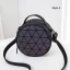 Multi-Colors Luminous Geometric Round Shoulder Bags Messenger Bag 2021 PU Reflective Holographic Casual Women's Bags