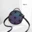 Multi-Colors Luminous Geometric Round Shoulder Bags Messenger Bag 2021 PU Reflective Holographic Casual Women's Bags