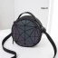 Multi-Colors Luminous Geometric Round Shoulder Bags Messenger Bag 2021 PU Reflective Holographic Casual Women's Bags