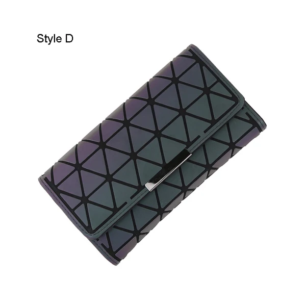 Multi-Kolory Świetlny Geometryczny Kwadratowe Portfel 2021 PU Odblaskowy Holograficzne Przypadkowy Torby Damskie
