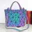 Eye-catching Multi-Colors Luminous Geometric Shoulder Bags Messenger Bag 2021 PU Reflective Holographic Casual Women's Bags