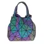Eye-catching Multi-Colors Luminous Geometric Shoulder Bags Messenger Bag 2021 PU Reflective Holographic Casual Women's Bags