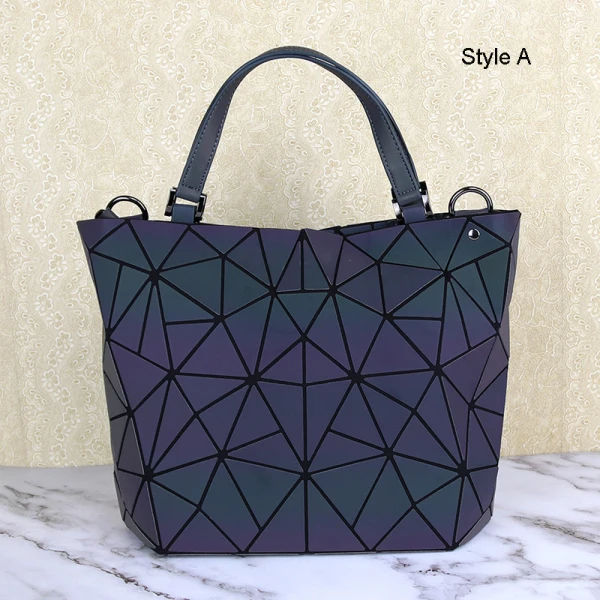 Arc en ciel Multi-Couleurs Lumineux Géométrique Sac de messager Sacs à bandoulière 2021 PU Réfléchissant Holographique Sacs Pour Femmes