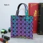 Multi-Couleurs Pliable Lumineux Géométrique Carrés Sac à main 2021 PU Réfléchissant Holographique Désinvolte Sacs Pour Femmes