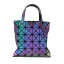 Multi-Couleurs Pliable Lumineux Géométrique Carrés Sac à main 2021 PU Réfléchissant Holographique Désinvolte Sacs Pour Femmes