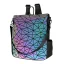 Eye-catching Multi-Colors Luminous Geometric Square Backpacks 2021 PU Holographic Reflective Casual Women's Bags