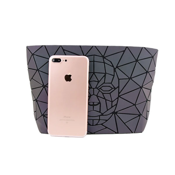 Amazing / Unique Multi-Colors Luminous Geometric Messenger Bag 2021 PU Holographic Reflective Women's Bags