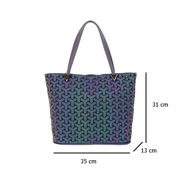 Mode Multi-Couleurs Lumineux Géométrique Carrés Sacs à bandoulière Sac à main 2021 PU Réfléchissant Holographique Sacs Pour Femmes