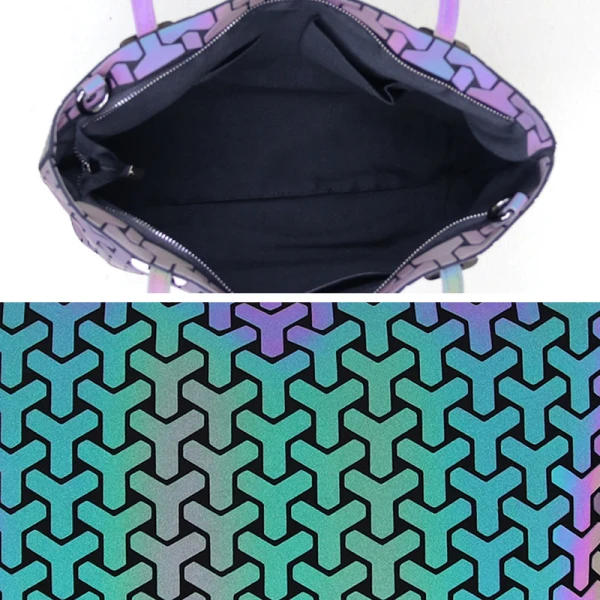 Mode Multi-Couleurs Lumineux Géométrique Carrés Sacs à bandoulière Sac à main 2021 PU Réfléchissant Holographique Sacs Pour Femmes