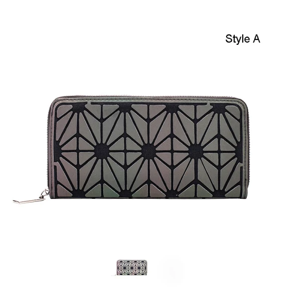 Accrocheuse Multi-Couleurs Lumineux Géométrique Carrés Portefeuille 2021 PU Réfléchissant Holographique Désinvolte Sacs Pour Femmes