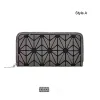 Eye-catching Multi-Colors Luminous Geometric Square Wallet 2021 PU Reflective Holographic Casual Women's Bags