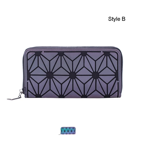 Accrocheuse Multi-Couleurs Lumineux Géométrique Carrés Portefeuille 2021 PU Réfléchissant Holographique Désinvolte Sacs Pour Femmes