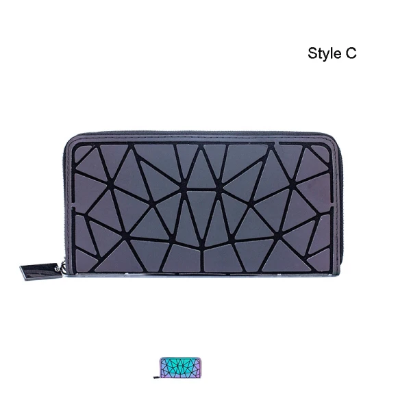 Accrocheuse Multi-Couleurs Lumineux Géométrique Carrés Portefeuille 2021 PU Réfléchissant Holographique Désinvolte Sacs Pour Femmes