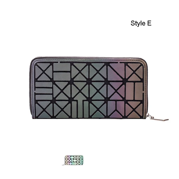 Accrocheuse Multi-Couleurs Lumineux Géométrique Carrés Portefeuille 2021 PU Réfléchissant Holographique Désinvolte Sacs Pour Femmes