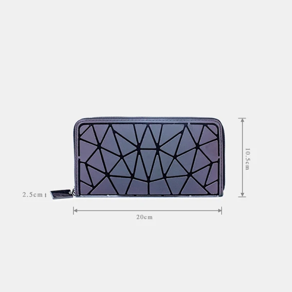 Accrocheuse Multi-Couleurs Lumineux Géométrique Carrés Portefeuille 2021 PU Réfléchissant Holographique Désinvolte Sacs Pour Femmes