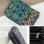 Mode Multi-Kleuren Lichtgevend Geometrische Vierkante Portemonnee 2021 PU Holografisch Reflecterend Dames Tassen