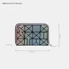 Moda Multi-Kolory Świetlny Geometryczny Kwadratowe Portfel 2021 PU Holograficzne Odblaskowy Torby Damskie