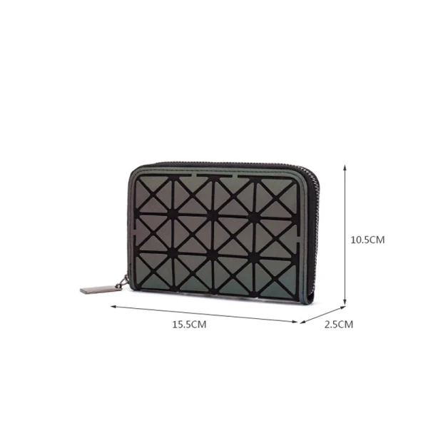 Mode Multi-Kleuren Lichtgevend Geometrische Vierkante Portemonnee 2021 PU Holografisch Reflecterend Dames Tassen