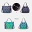 Eye-catching Multi-Colors Luminous Geometric Foldable Square Shoulder Bags Messenger Bag 2021 PU Reflective Holographic Casual Women's Bags