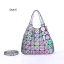 Eye-catching Multi-Colors Luminous Geometric Foldable Square Shoulder Bags Messenger Bag 2021 PU Reflective Holographic Casual Women's Bags