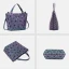 Eye-catching Multi-Colors Luminous Geometric Foldable Square Shoulder Bags Messenger Bag 2021 PU Reflective Holographic Casual Women's Bags