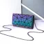 Fashion Multi-Colors Luminous Geometric Square Messenger Bag 2021 PU Reflective Holographic Casual Women's Bags