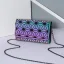 Fashion Multi-Colors Luminous Geometric Square Messenger Bag 2021 PU Reflective Holographic Casual Women's Bags