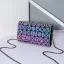 Fashion Multi-Colors Luminous Geometric Square Messenger Bag 2021 PU Reflective Holographic Casual Women's Bags