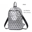 Eye-catching Multi-Colors Luminous Geometric Backpacks 2021 PU Reflective Holographic Street Wear Women's Bags