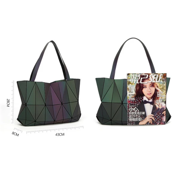 Unique Lumineux Géométrique Multi-Couleurs Sacs à bandoulière 2021 PU Réfléchissant Holographique Sacs Pour Femmes