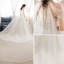 Vintage / Retro Champagne See-through Wedding Dresses 2018 A-Line / Princess High Neck Sleeveless Appliques Lace Beading Watteau Train Ruffle