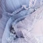 Chic / Beautiful Grey Dancing Prom Dresses 2021 A-Line / Princess Strapless Sleeveless Beading Floor-Length / Long Ruffle Backless Formal Dresses